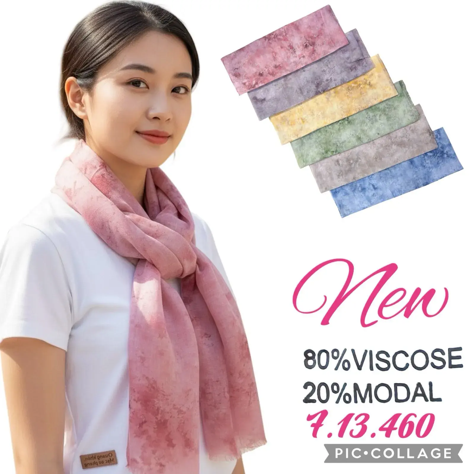 Szaliki damskie viscose 80% modal 20%