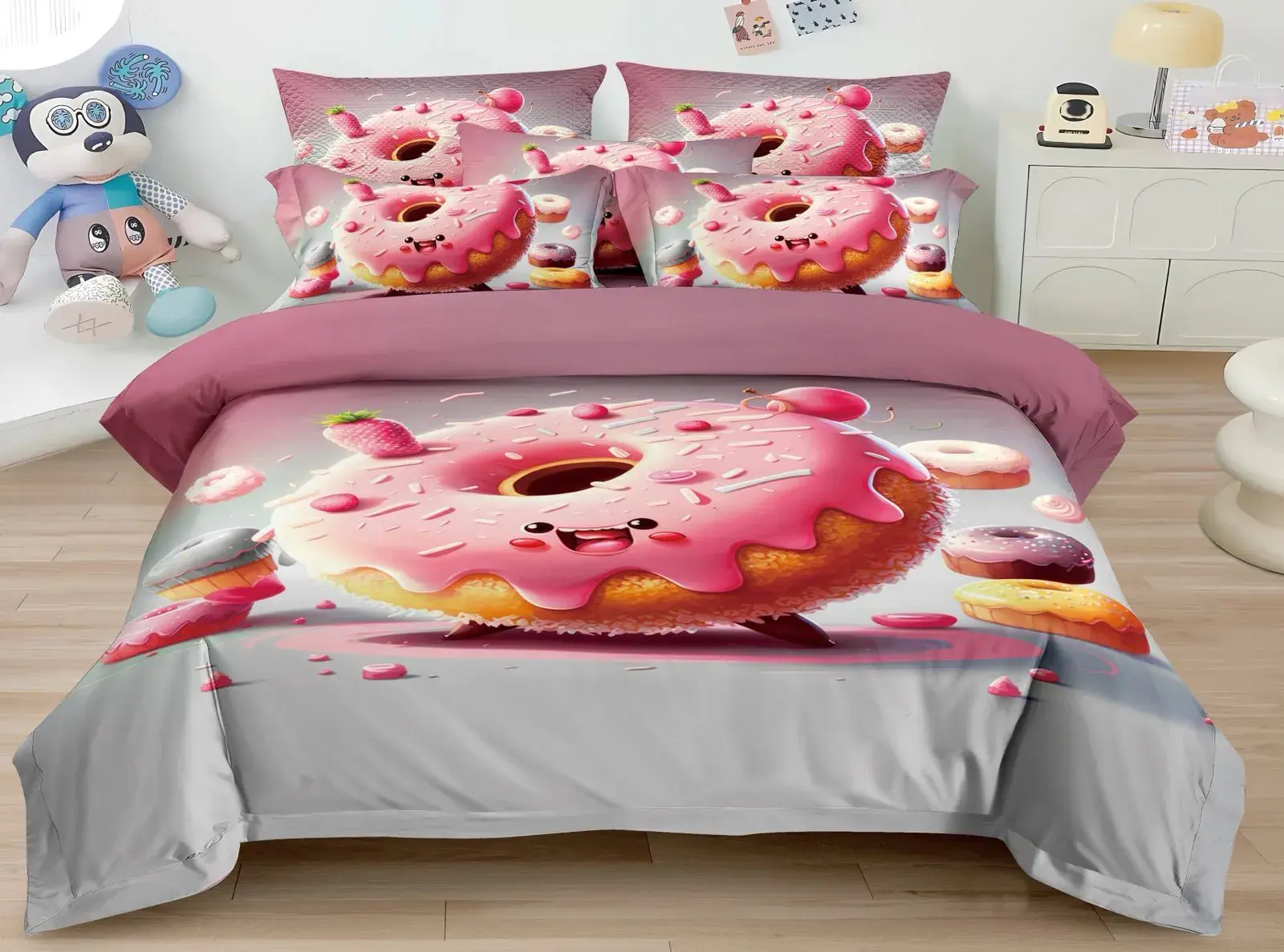 Komplet Pościeli 3D Donuty 160/200