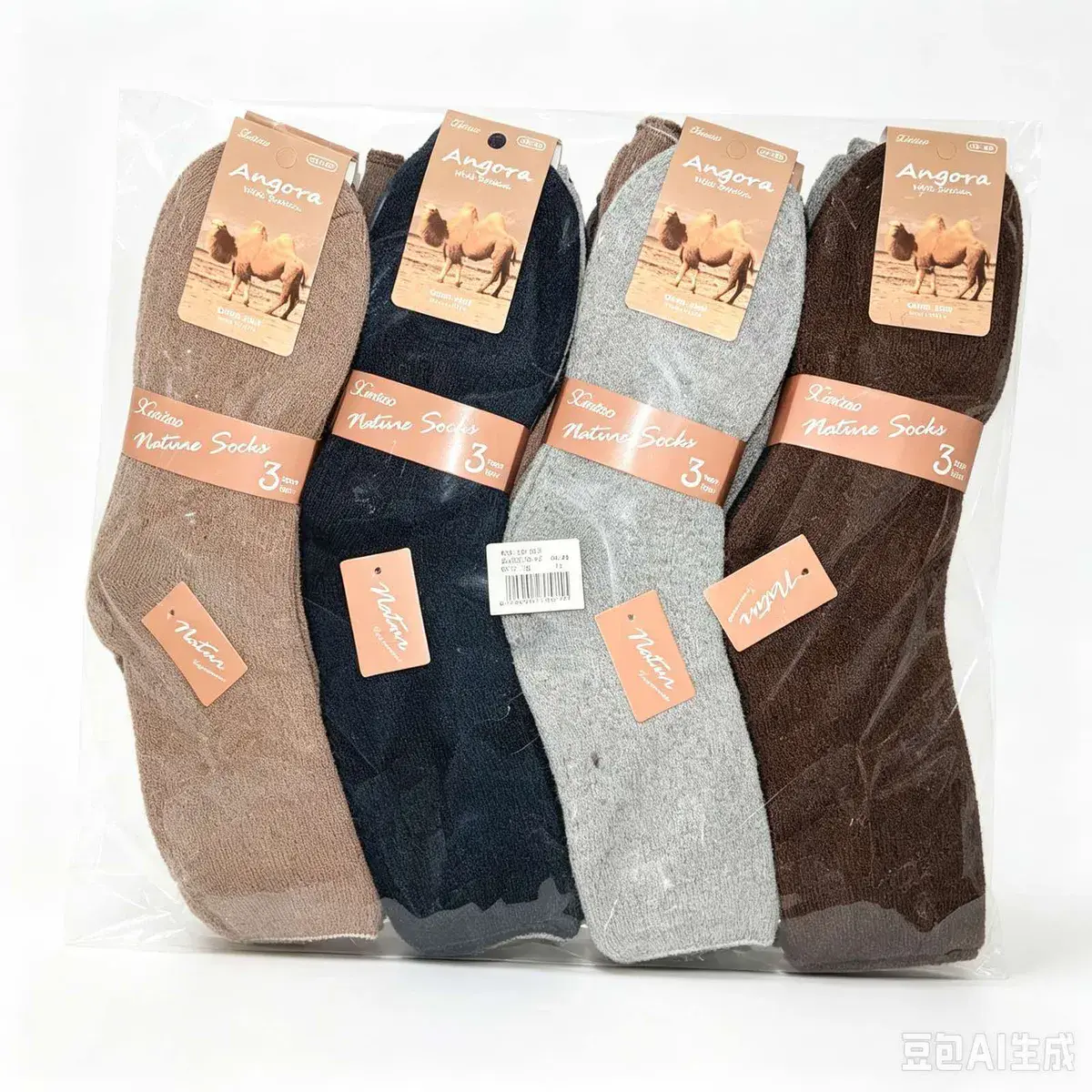 Zestaw 4 par skarpet Angora Nature Socks mix kolorów 3 pary