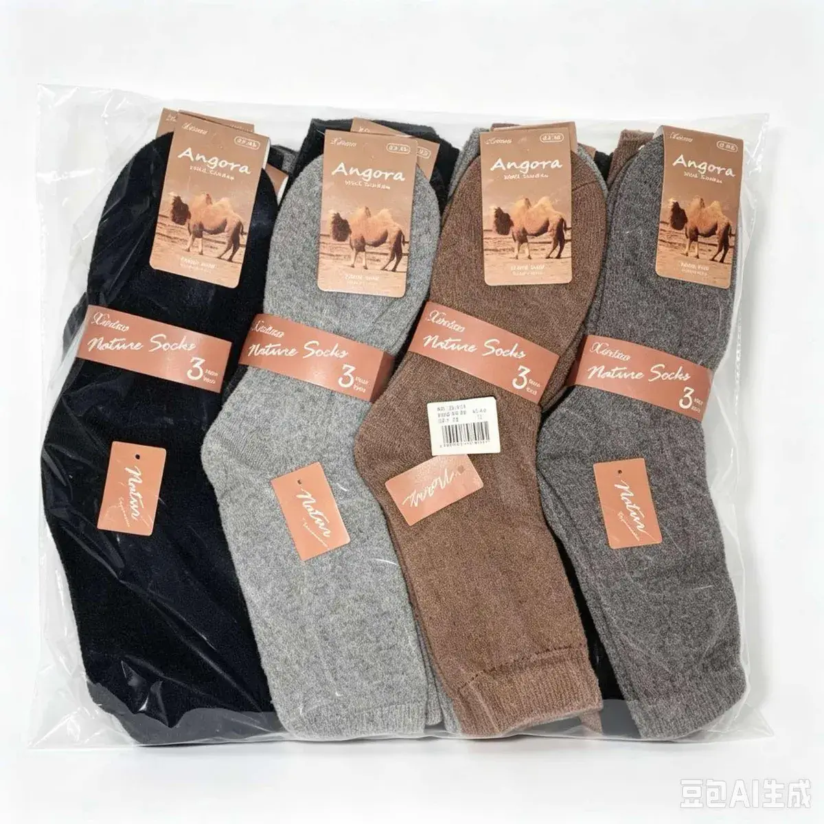 Zestaw 4 par skarpet Angora Nature Socks mix kolorów 37-40