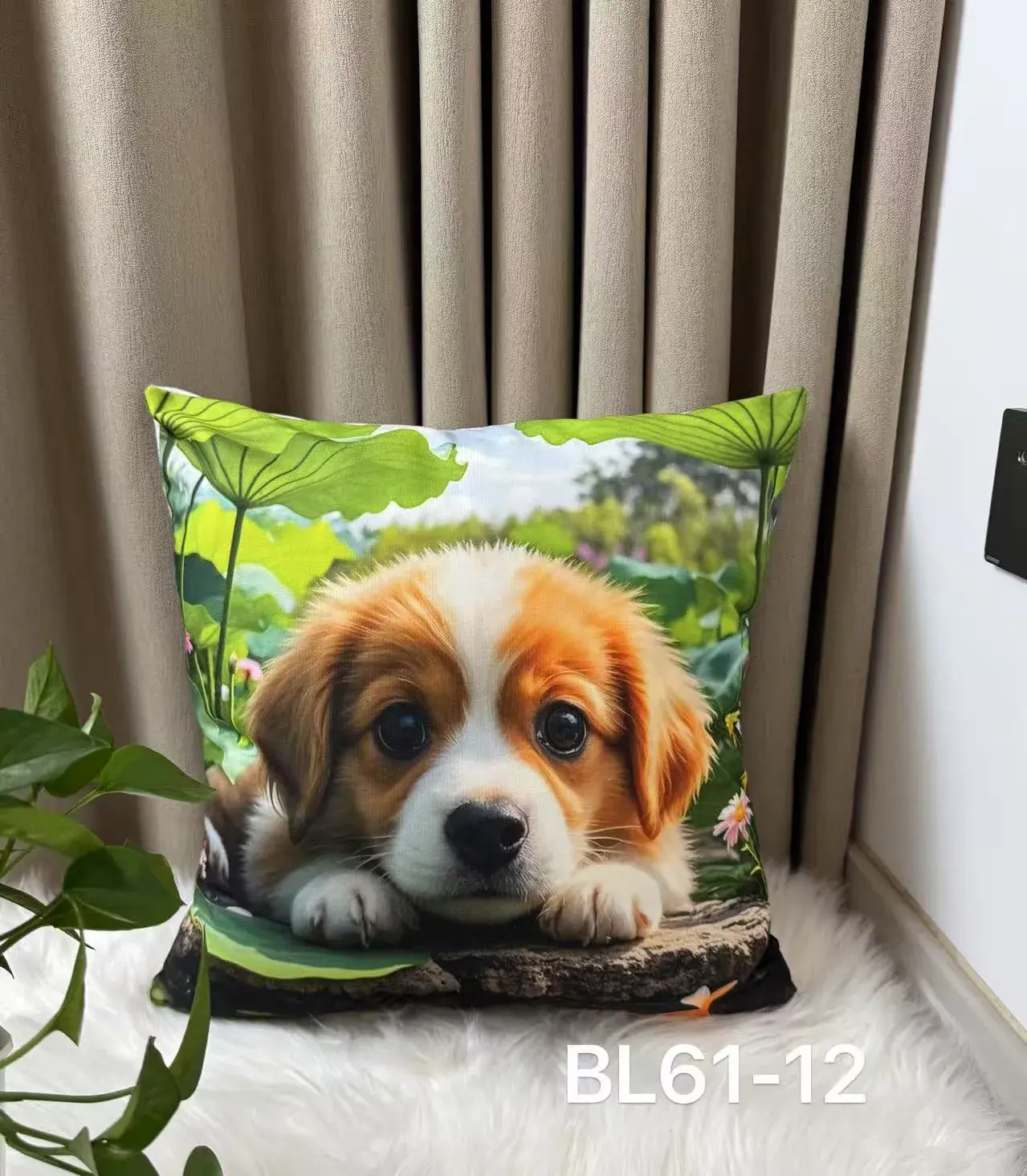 Poszewka dekoracyjna 40x40cm z nadrukiem pieska BL61-12