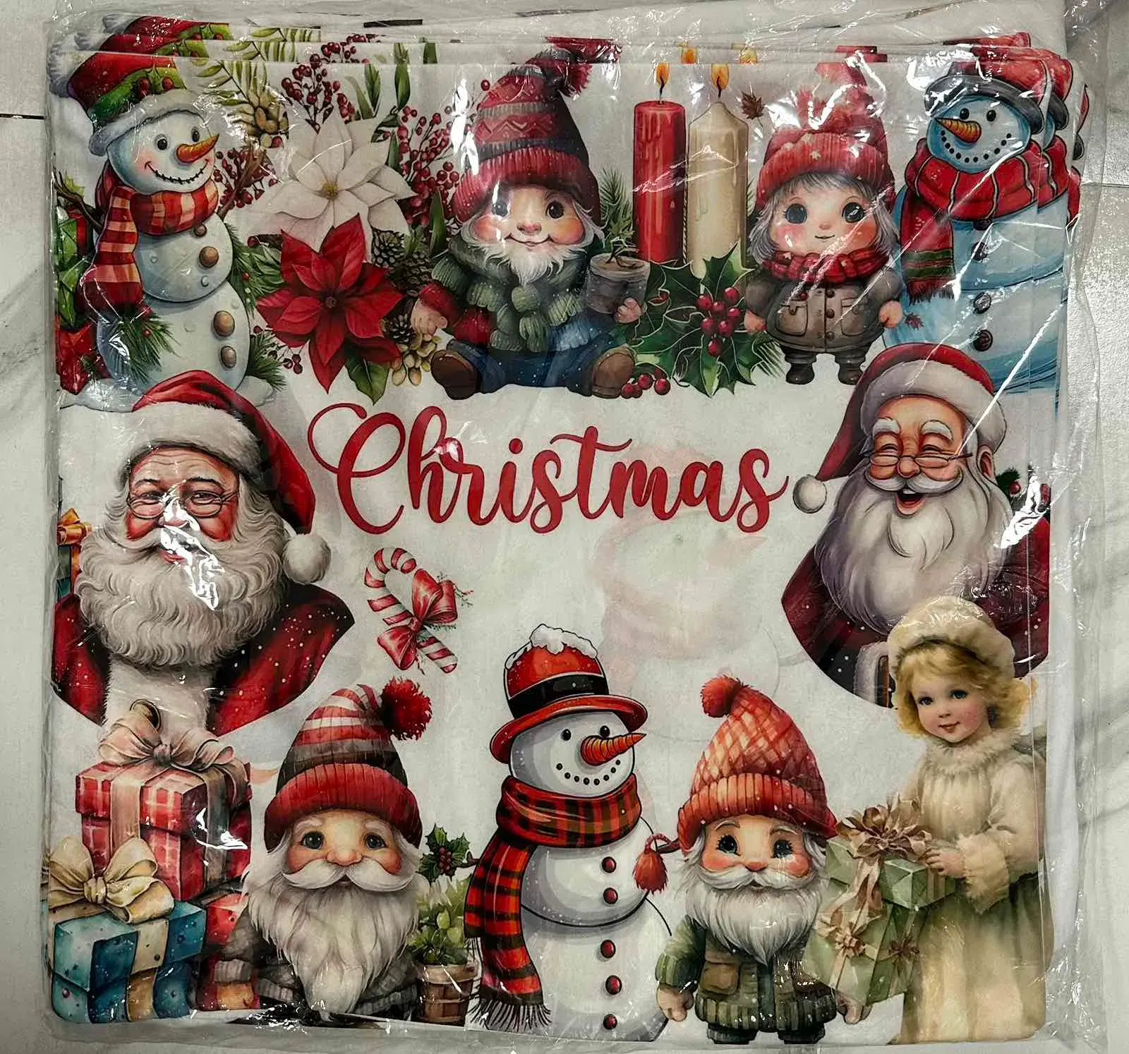 Poszewka 45x45 Christmas świąteczna wzór