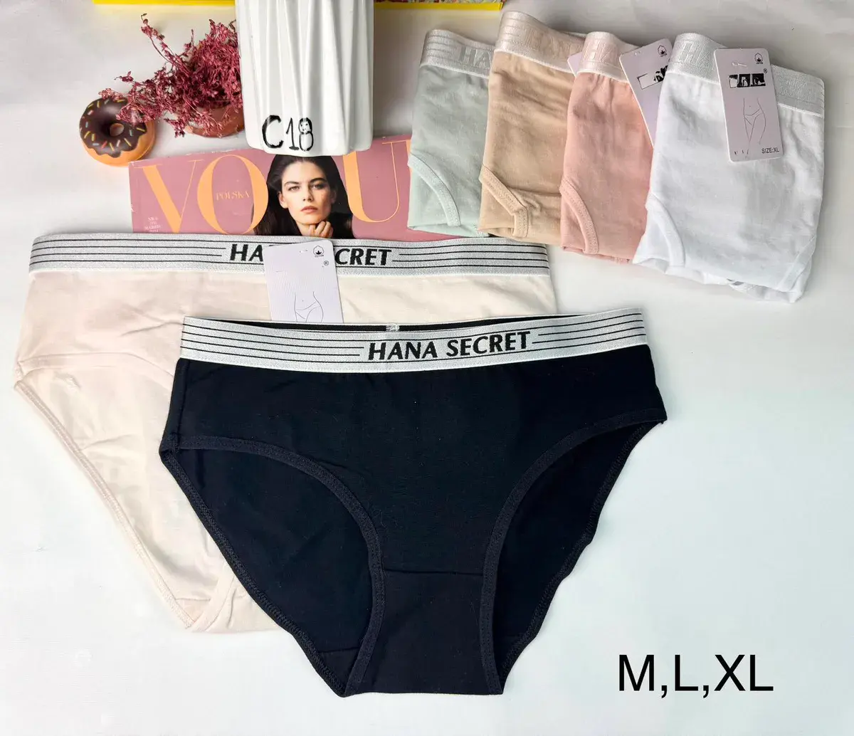 Hana Secret Majtki Damskie M L XL Mix Kolorów