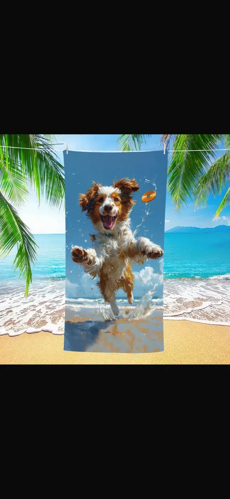 Ręcznik Plażowy z Psem 70/140