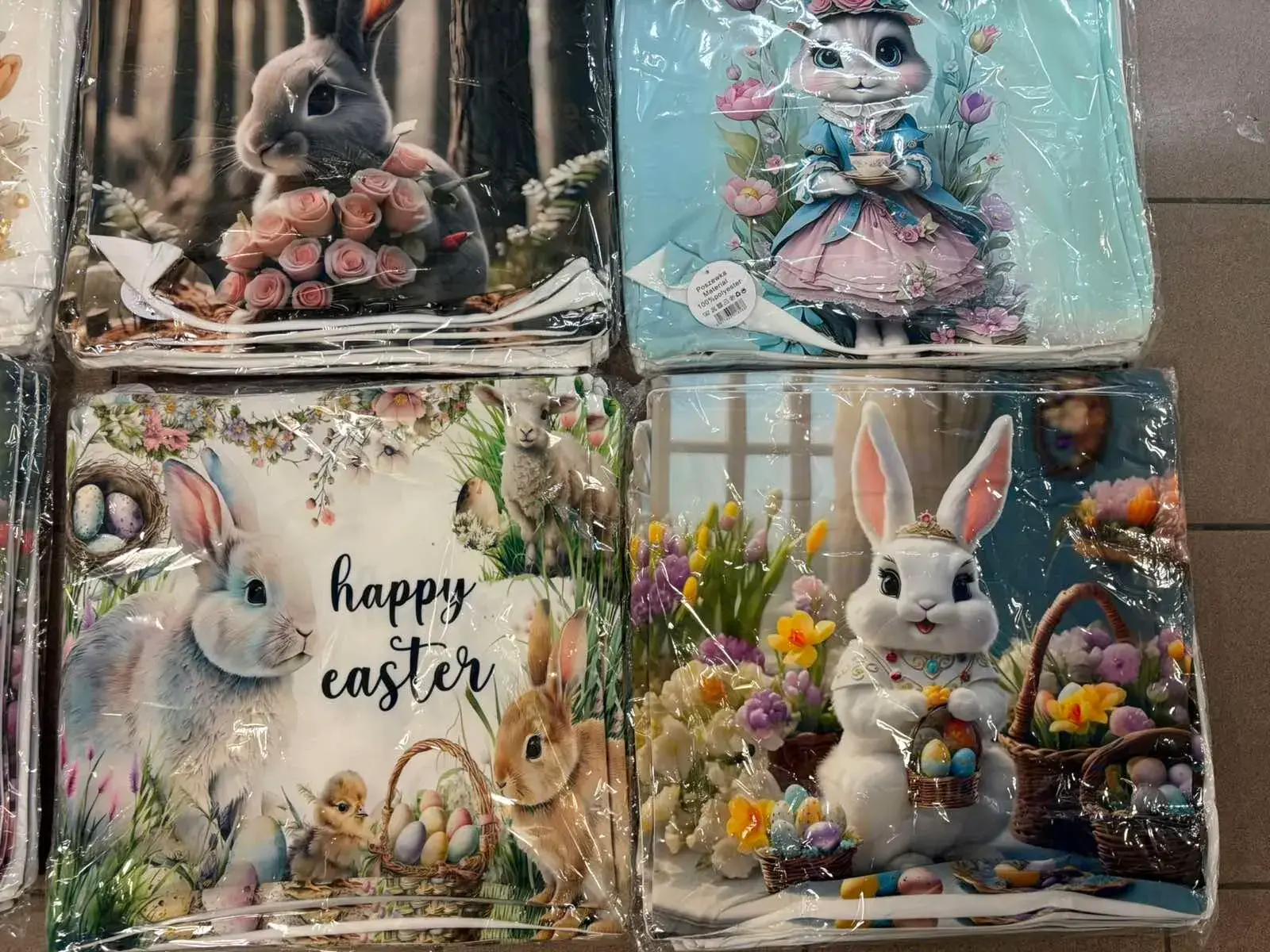 Poszewki 45/45 Wielkanocne z motywem Happy Easter