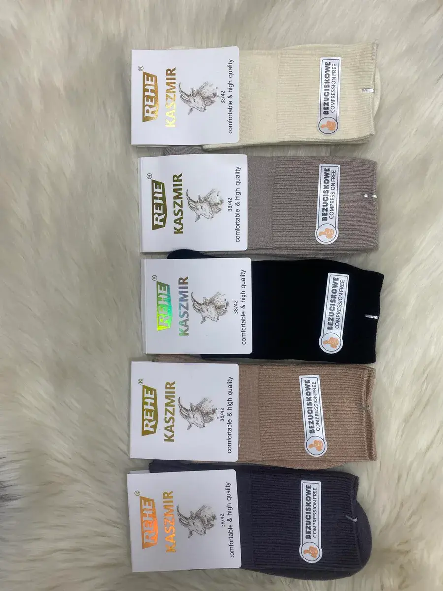 Skarpety damskie REHE Kaszmir bezuciskowe 38/42 mix kolorów