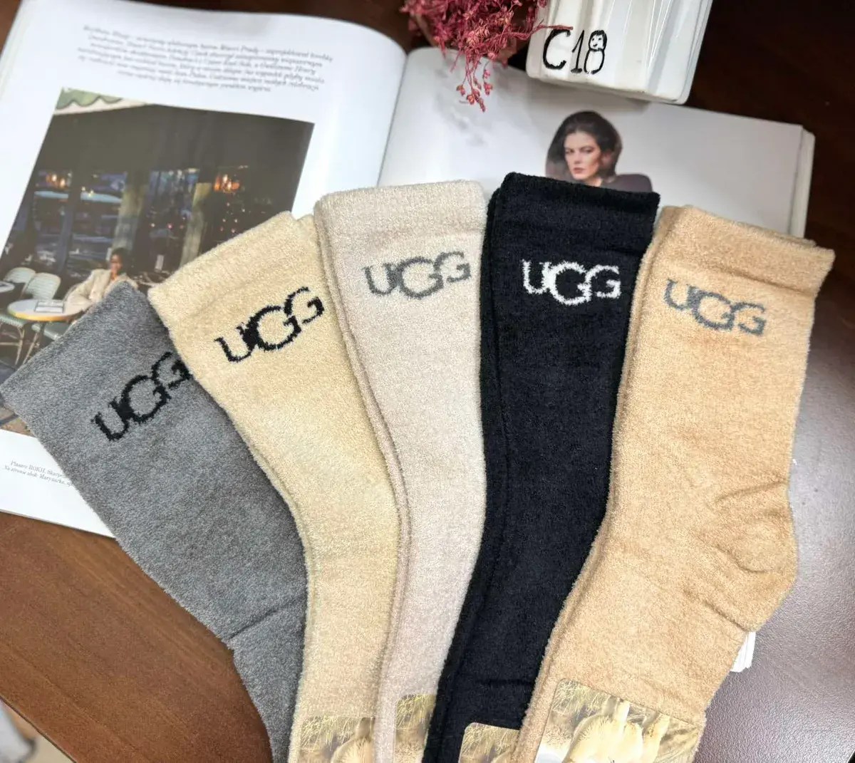 Miękkie skarpetki UGG w pastelowych i ciemnych odcieniach