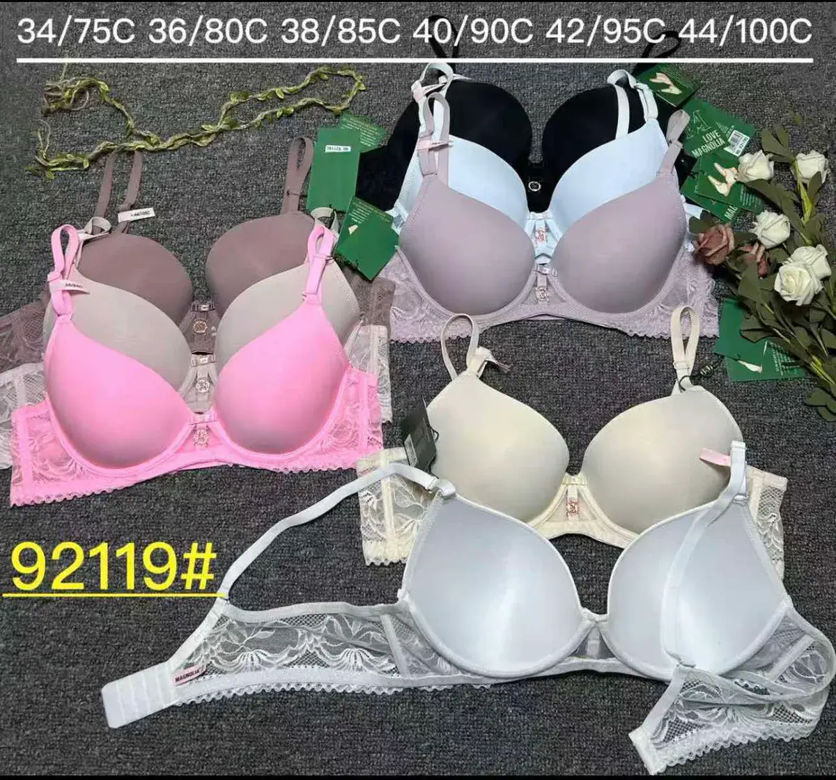 Biustonosze Magnolia Mix Kolorów Rozmiary 34/75C-44/100C