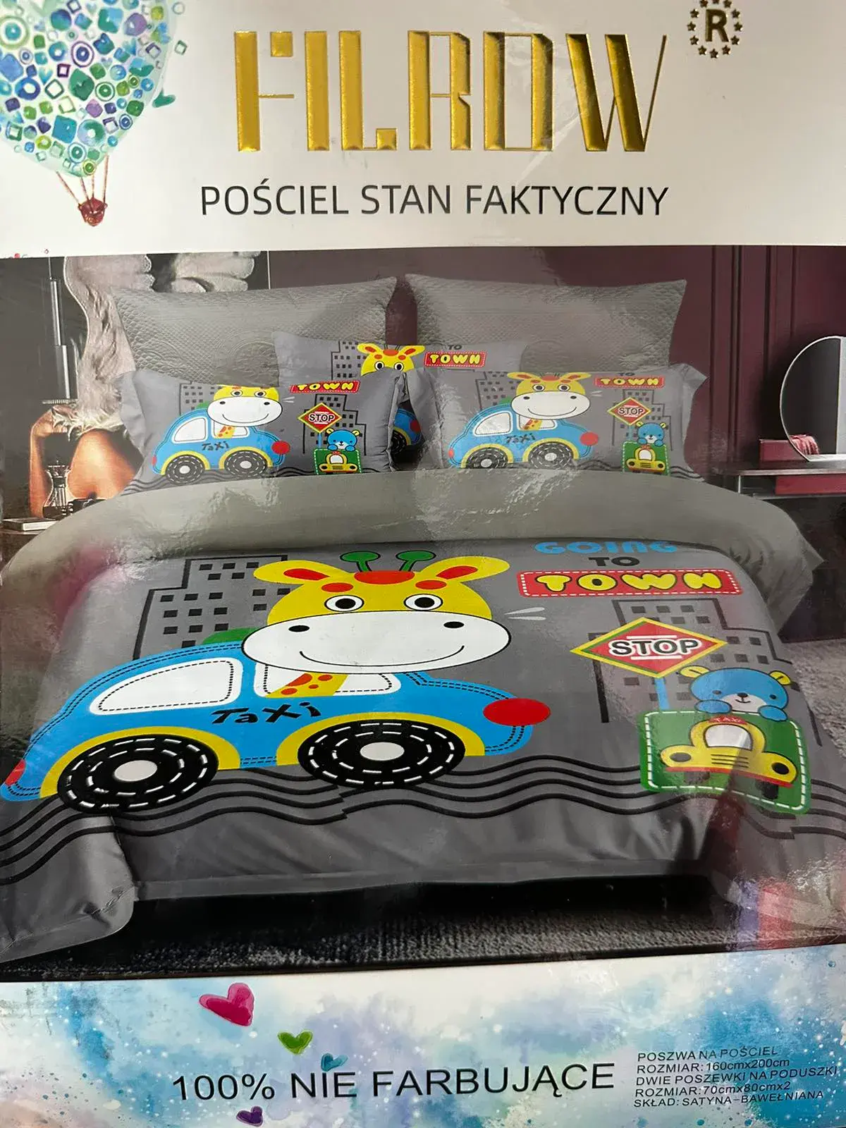 Pościel 160/200 Stan Faktczny FILDRDW Żyrafa Town