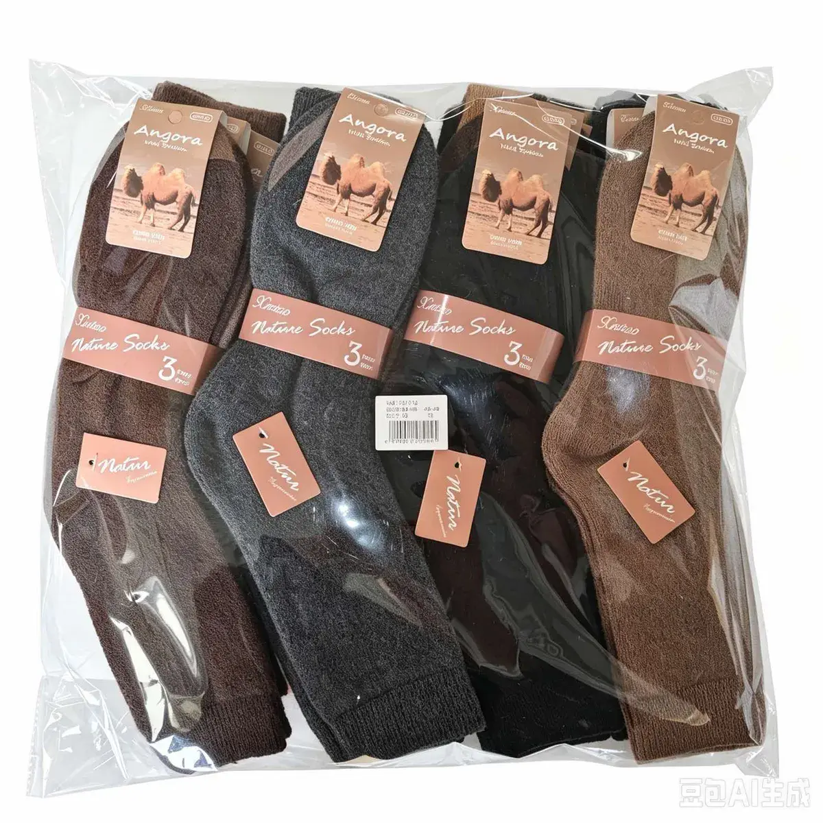 Zestaw 12 par skarpet Angora Nature Socks mix kolorów 39-42
