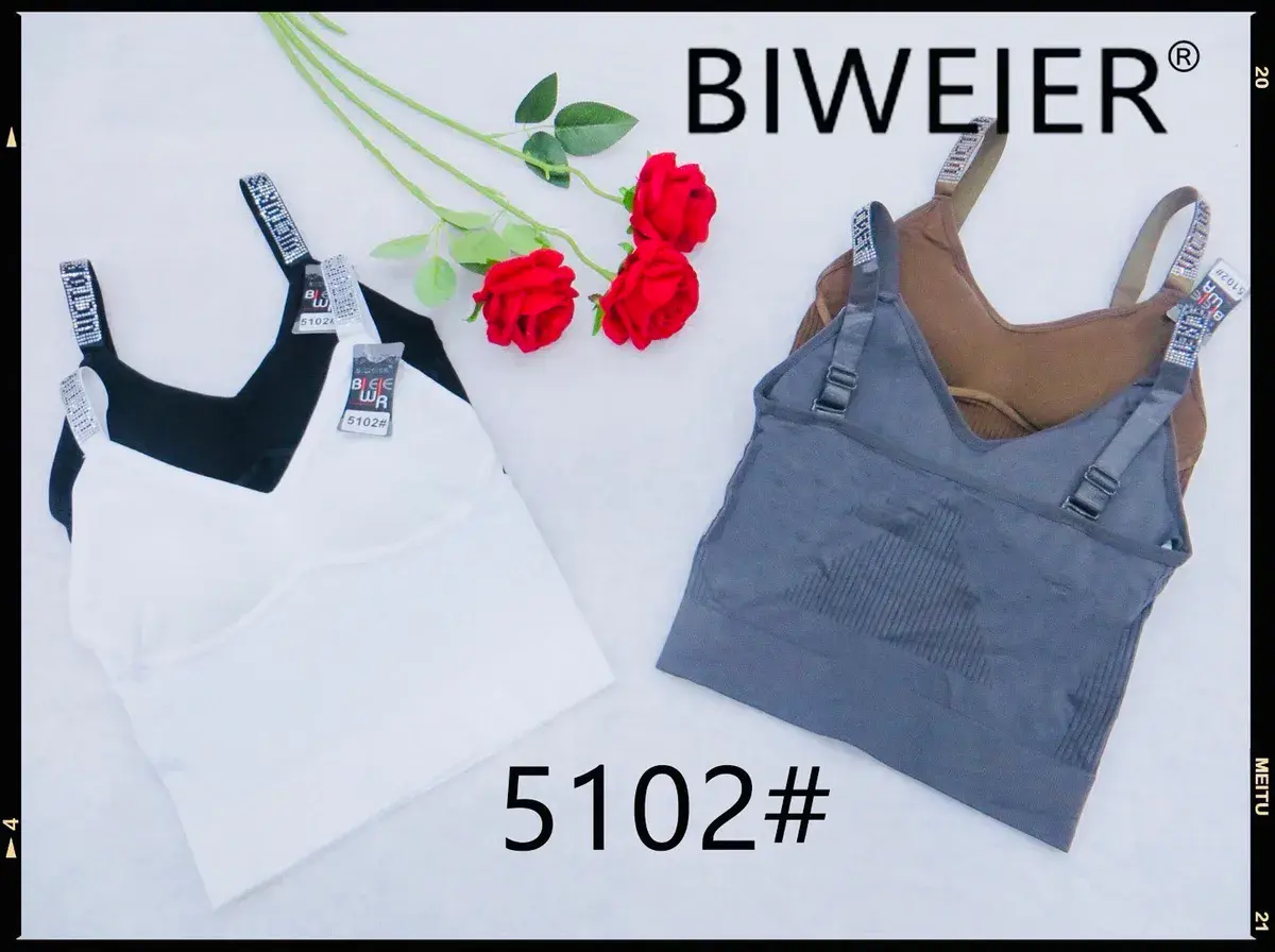 Biustonosz Sportowy Biweier 5102 Szary Czarny Biały