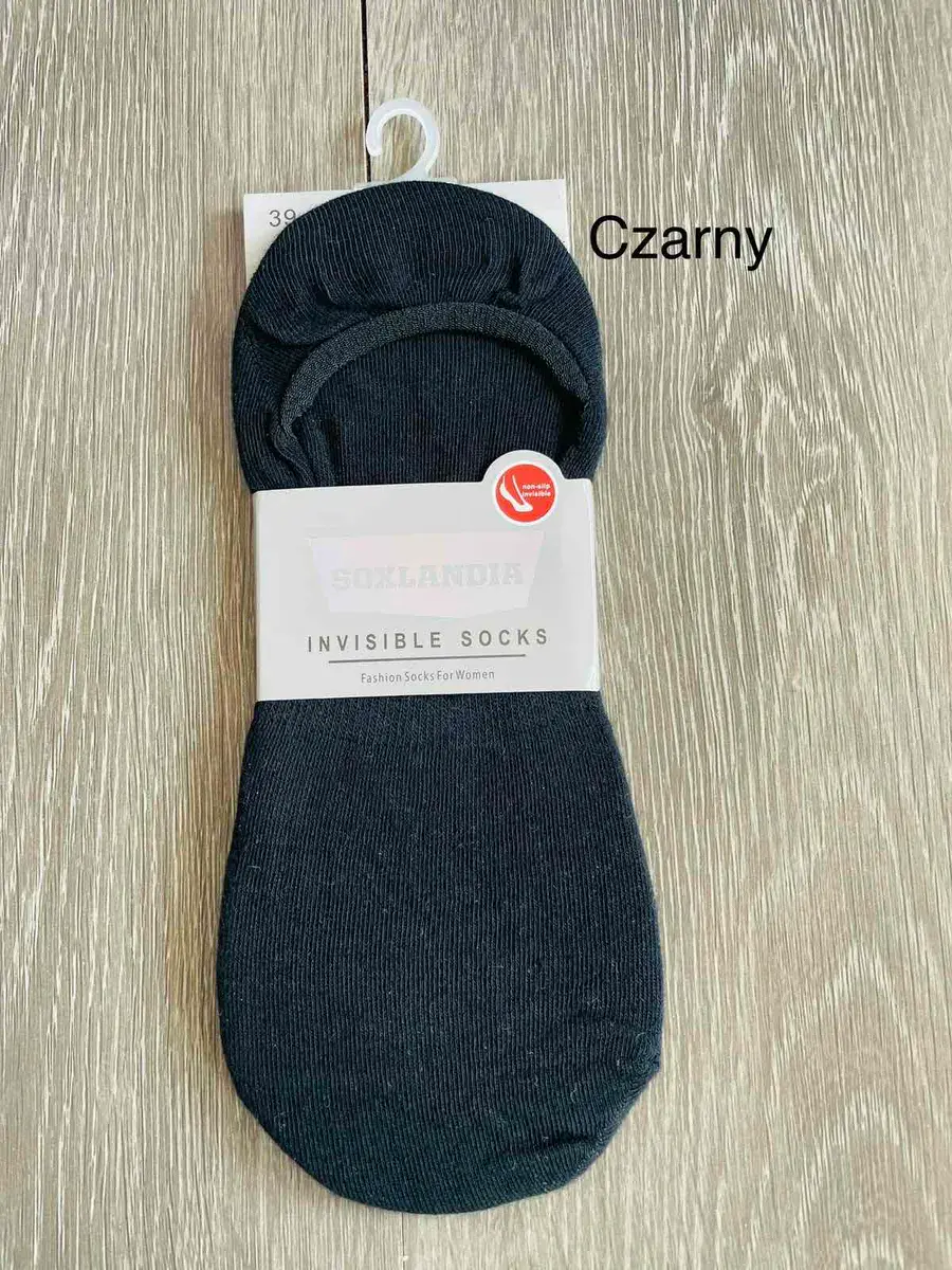 Skarpety Invisible Socks Bawełniane Czarne Damskie