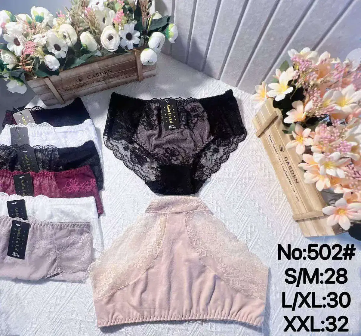 Majtki damskie koronkowe mix kolorów rozmiary S-XXL