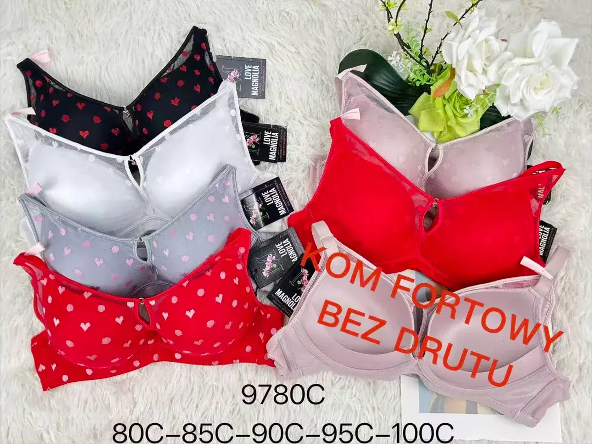 Biustonosz Komfortowy Bez Drutu Love Magnolia Mix Kolorów