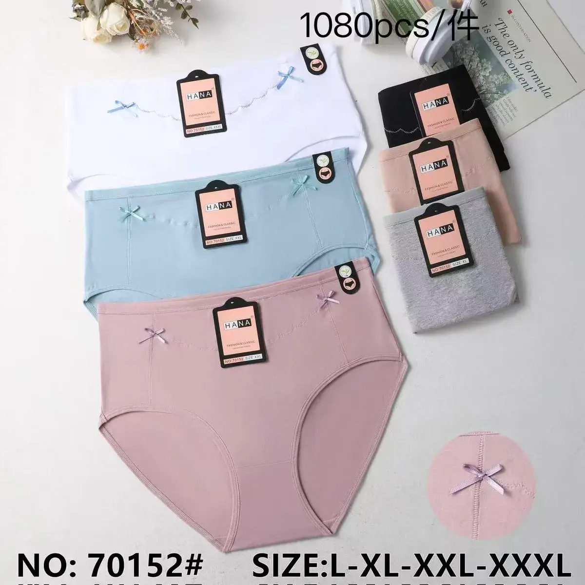 Majtki damskie HANA bawełniane pastelowe kolory L-XXXL