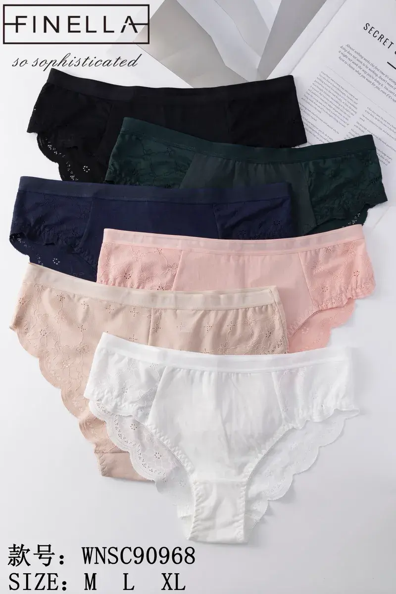 Majtki damskie FINELLA z koronką mix kolorów M-XL