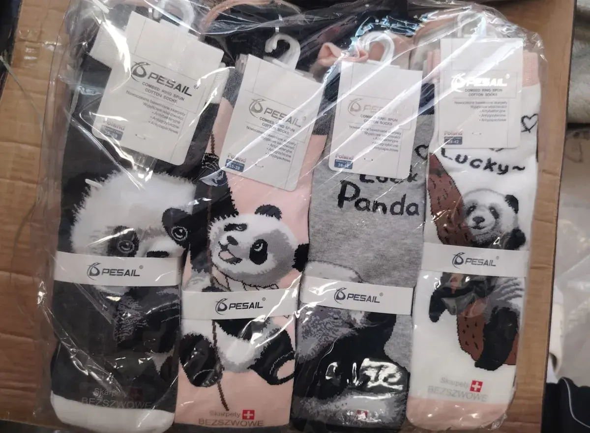 Skarpety damskie bezszwowe z motywem pandy PESAIL mix rozmiarów