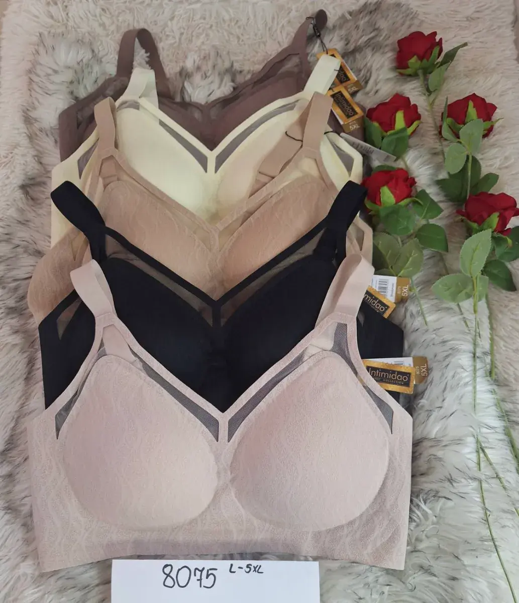 Biustonosz bez fiszbin w kolorach nude i czarny L-5XL