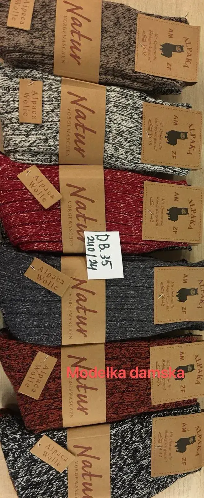 Skarpetki damskie wełniane Natura DB 34-35/36-37/38-39