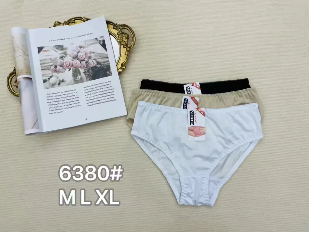 Majtki damskie bawełniane w zestawie 3 kolorów M-XL