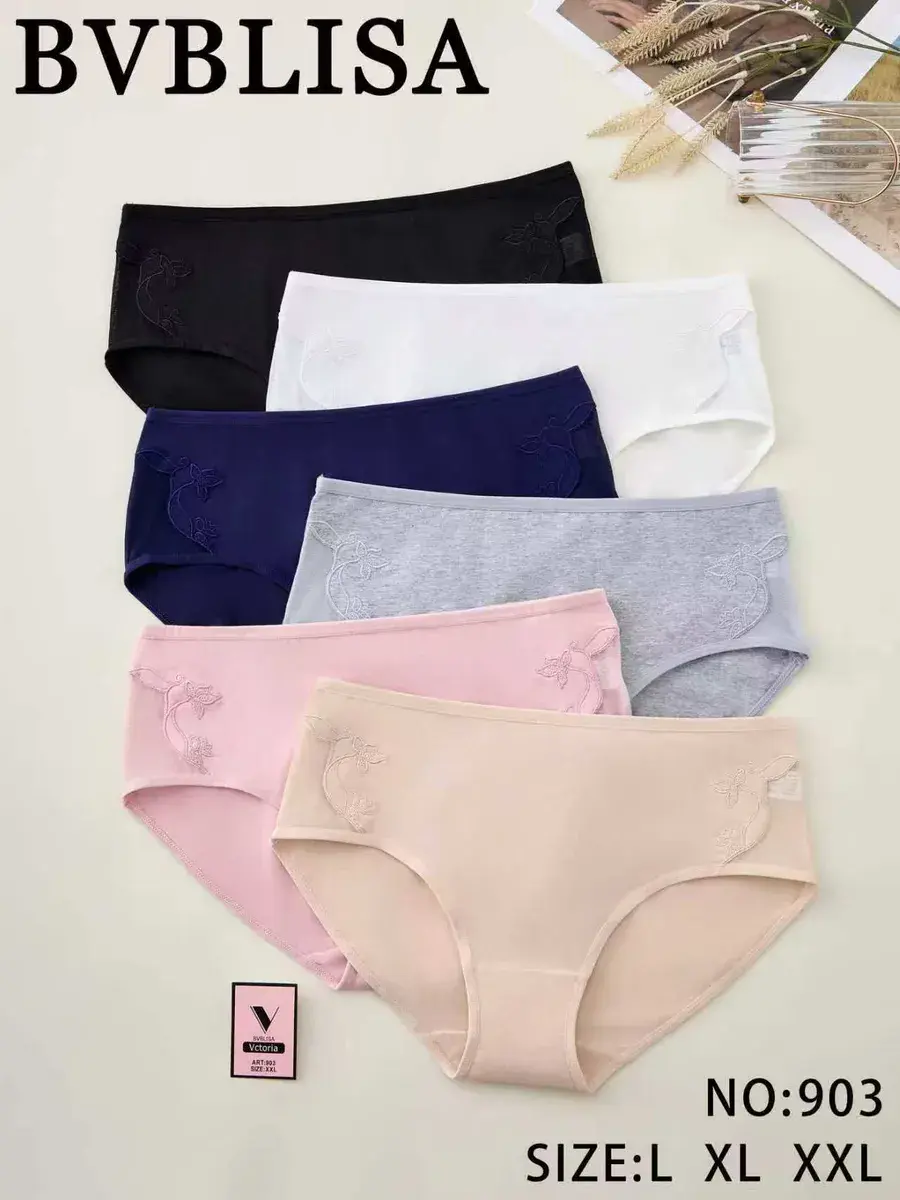 Majtki damskie BVBLISA w zestawie 6 kolorów L-XXL
