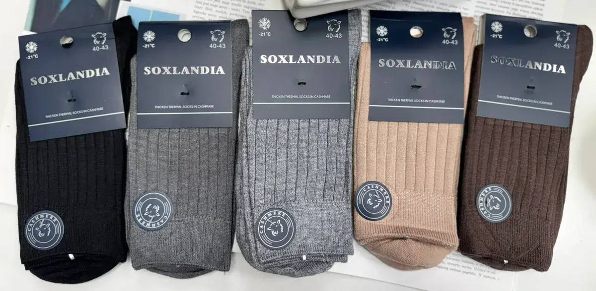Skarpetki Soxlandia termiczne z kaszmirem 40-43 mix kolorów