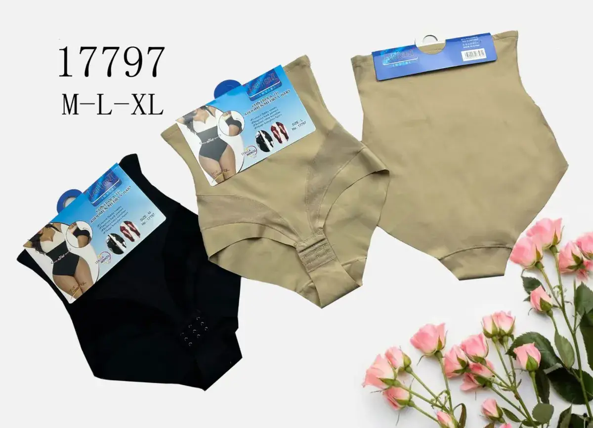Modelująca bielizna damska wysoki stan beżowa i czarna M-L-XL