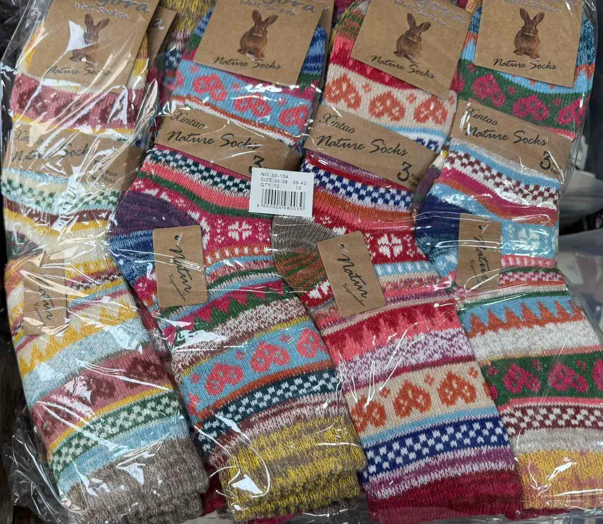 Kolorowe skarpetki damskie Nature Socks z wzorem 35-42