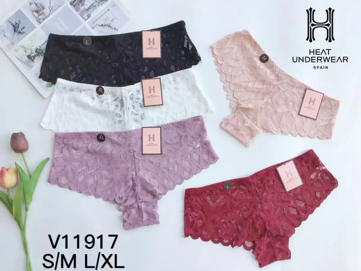 Koronkowe majtki Heat Underwear w pastelowych kolorach S-XL