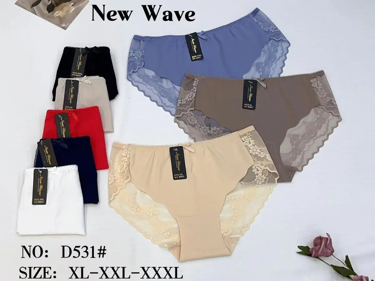 Majtki damskie New Wave z koronką XL-XXXL mix kolorów