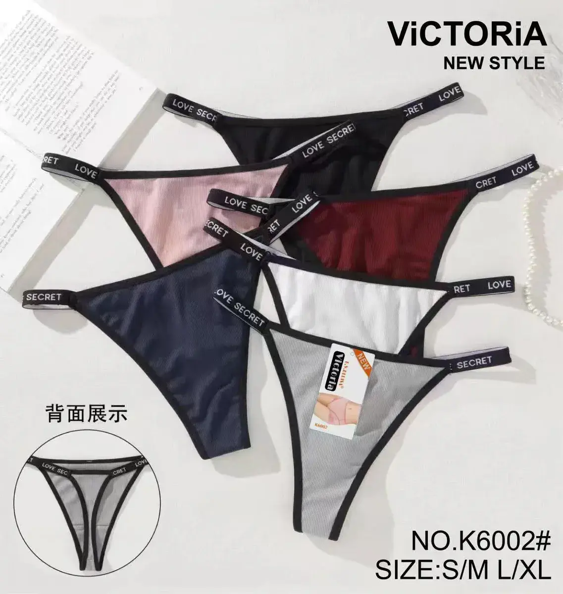 Victoria New Style stringi damskie bawełniane w 6 kolorach S-XL