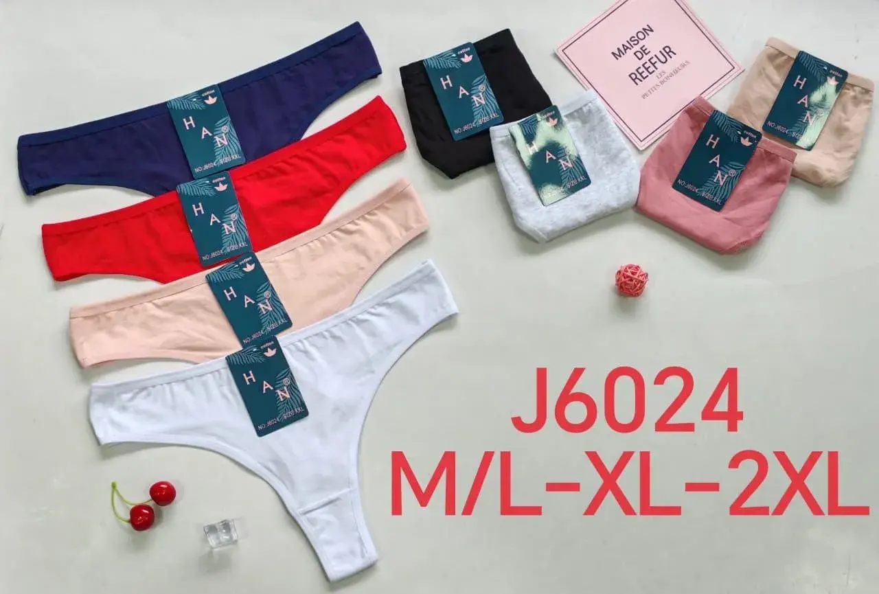 Majtki damskie bawełniane HAN J6024 mix kolorów M/L-2XL 24szt