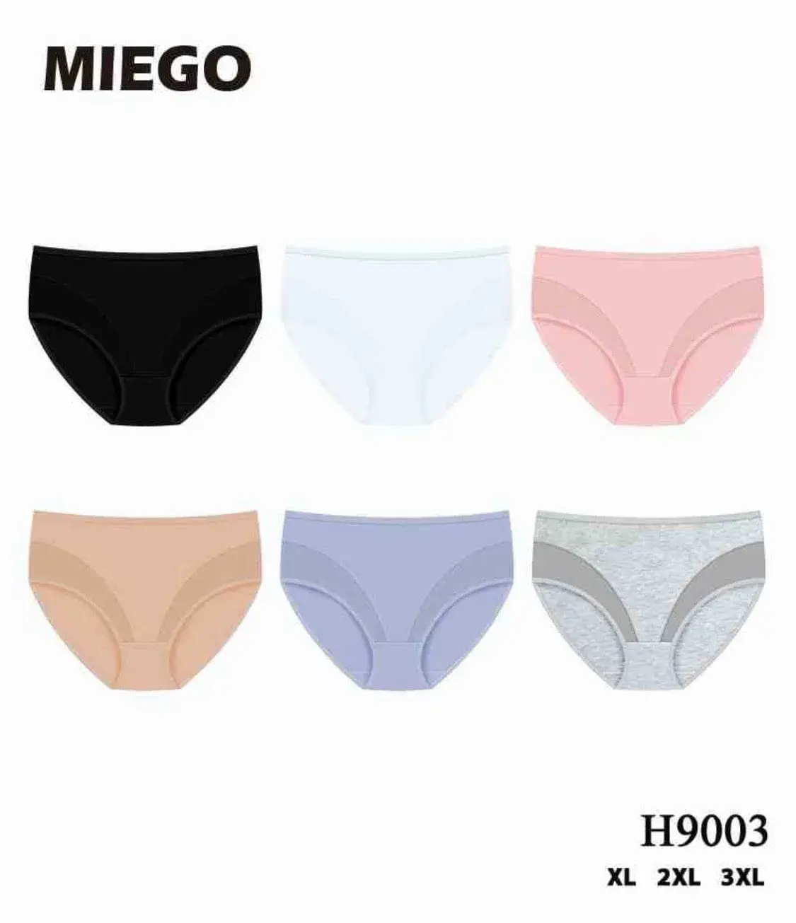 Majtki damskie MIEGO H9003 XL-XXL-3XL, 6 kolorów