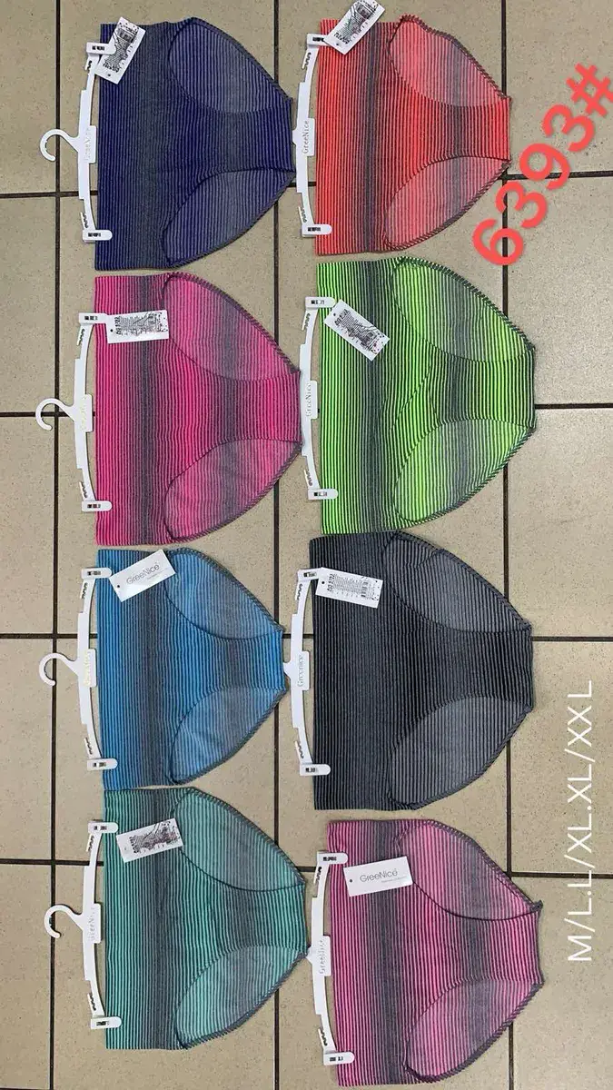 Majtki damskie Greenice w paski, mix kolorów, rozmiary M-XXL