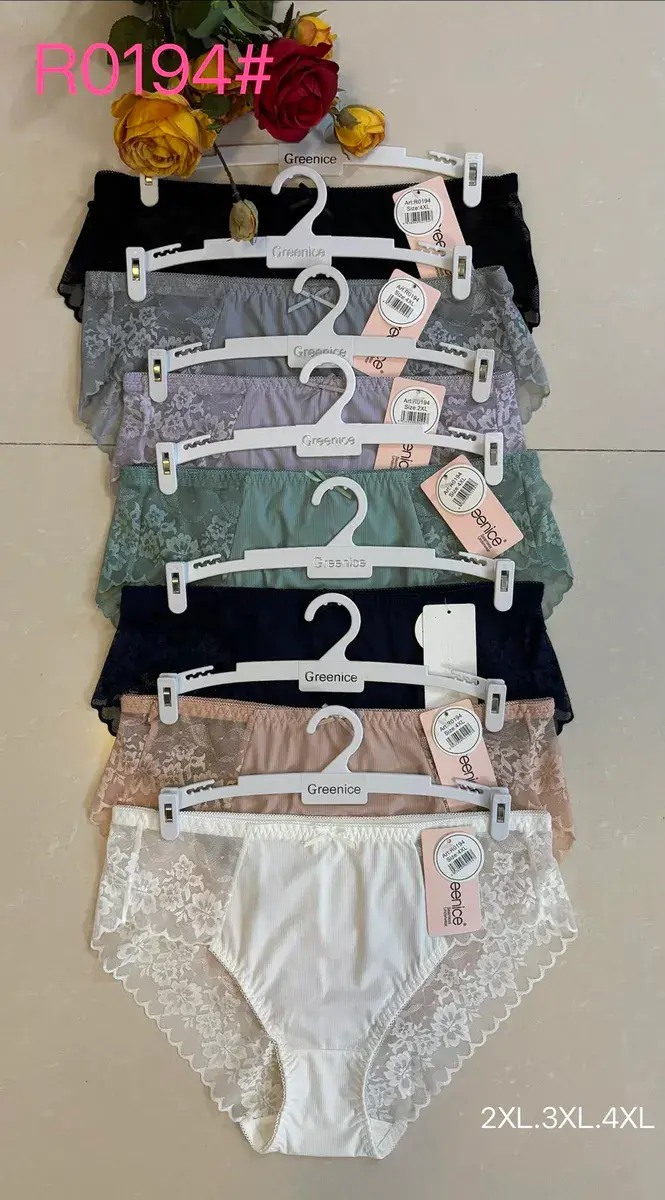 Majtki damskie Greenice z koronką w różnych kolorach 2XL-4XL