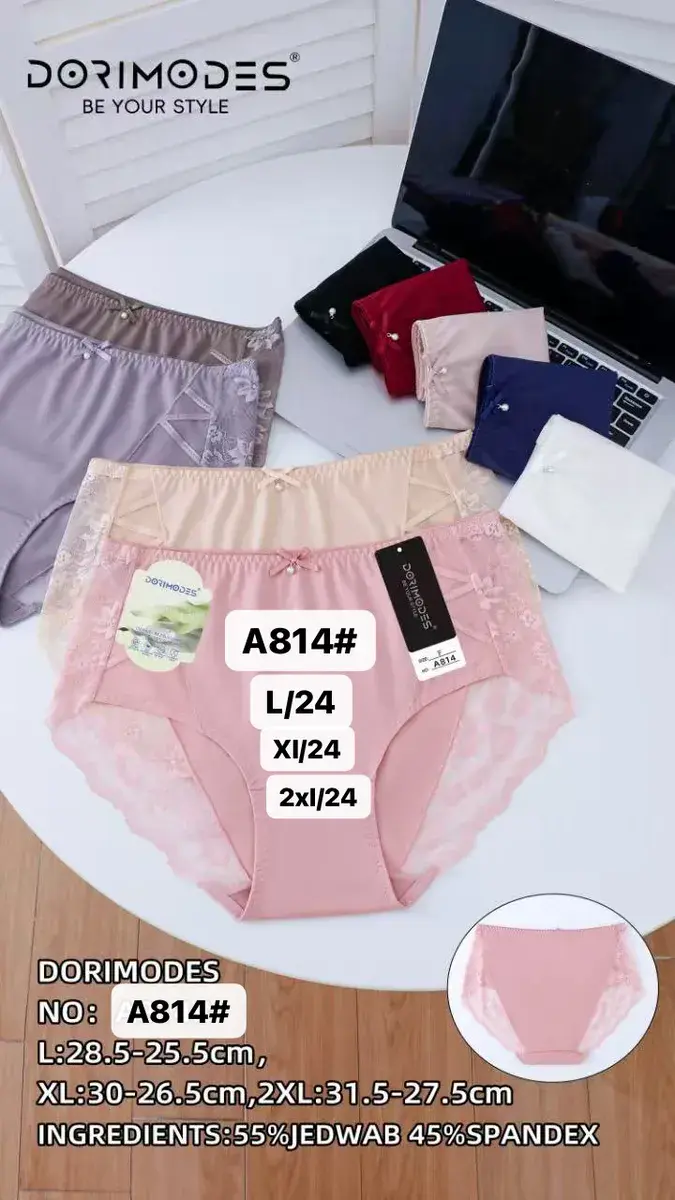 Majtki damskie DORIMODES z koronką 2XL różne kolory