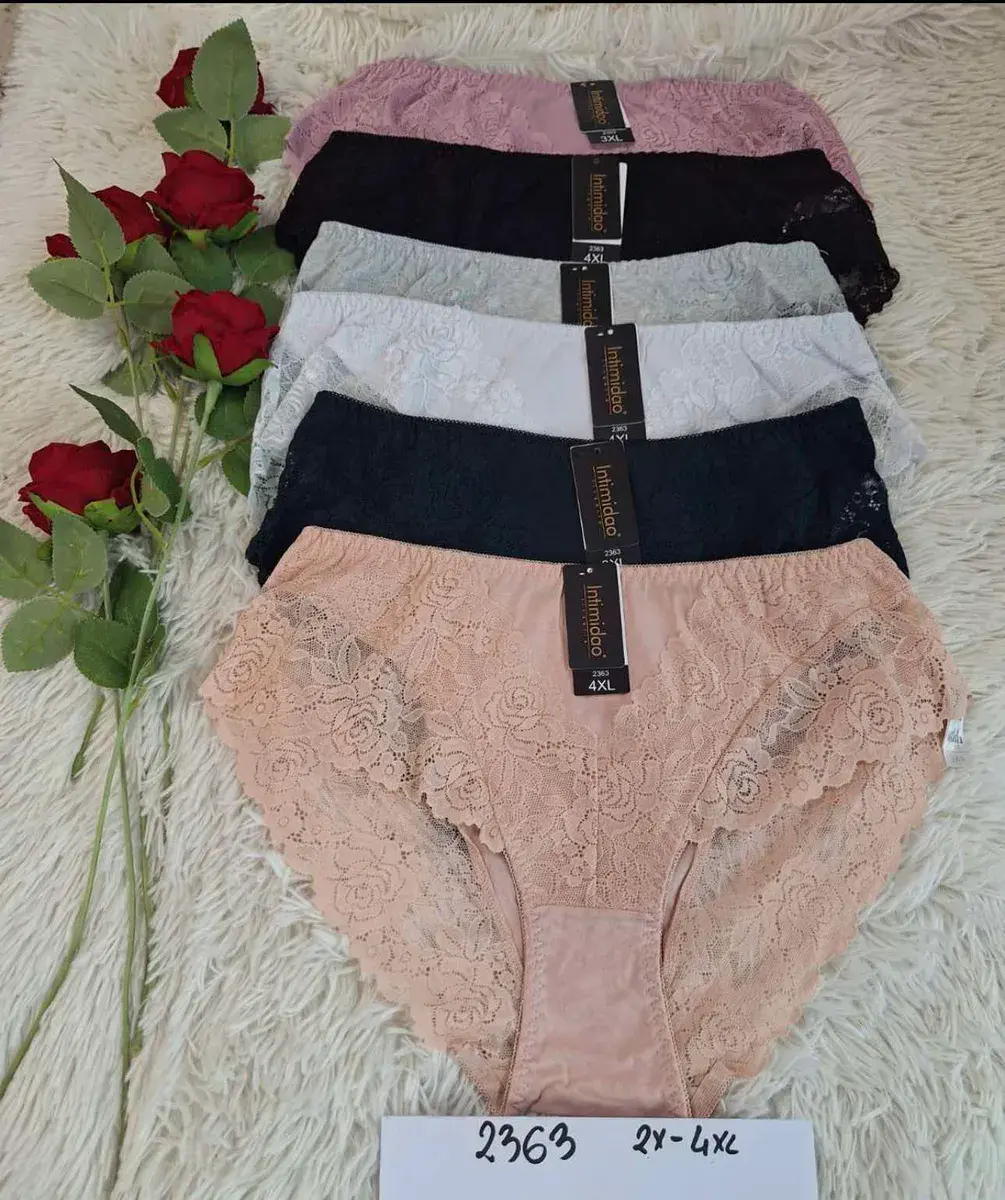 Majtki koronkowe Intimidao beżowe 2XL-4XL