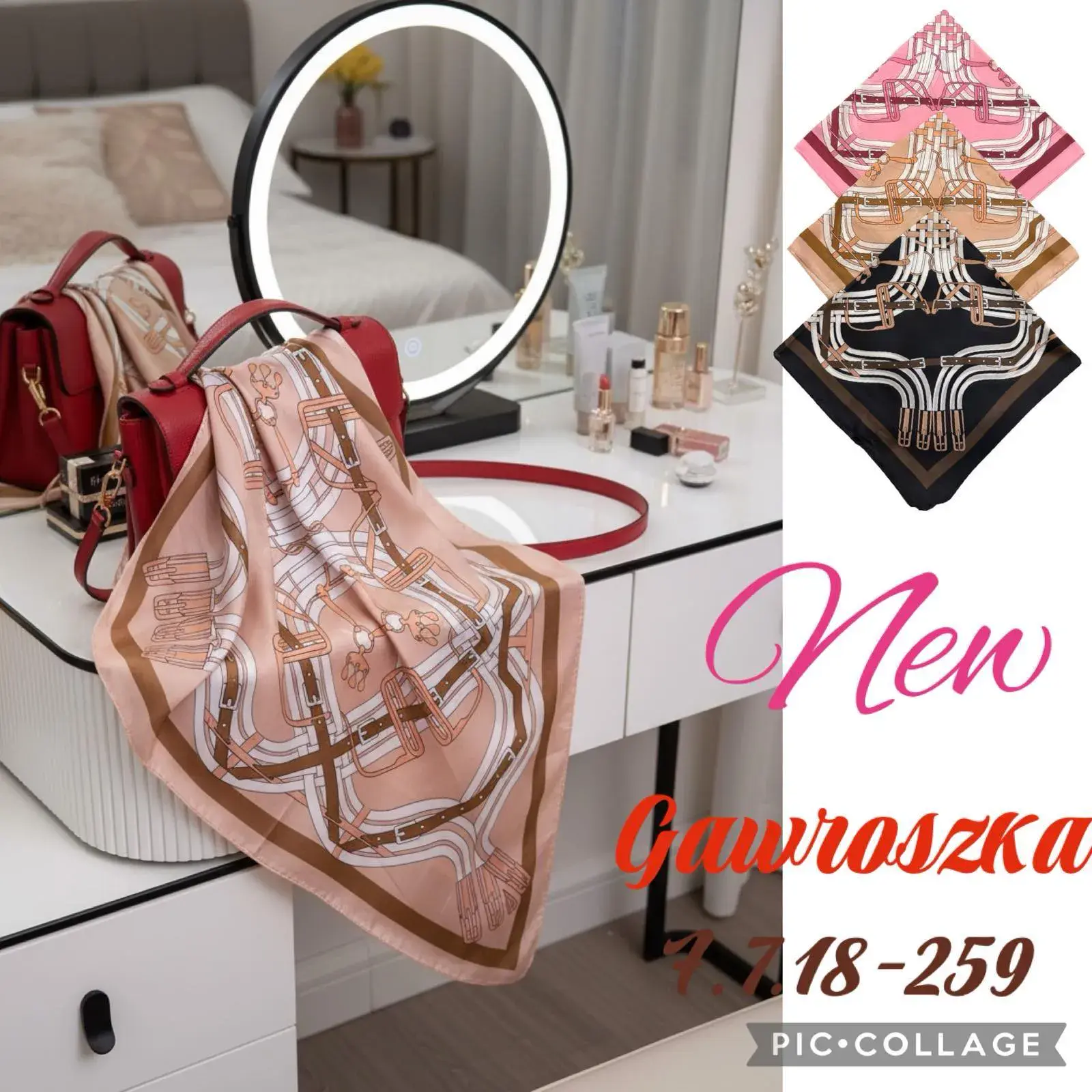 Chusta Damska Kwiatowa 3 Kolory
