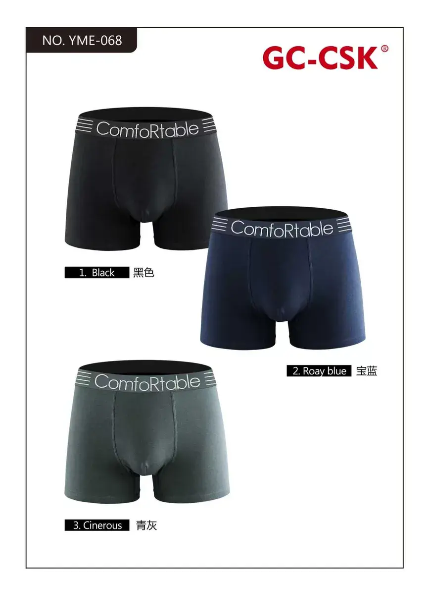Bokserki Męskie ComforRtable Czarne Granatowe Szare 3-pak