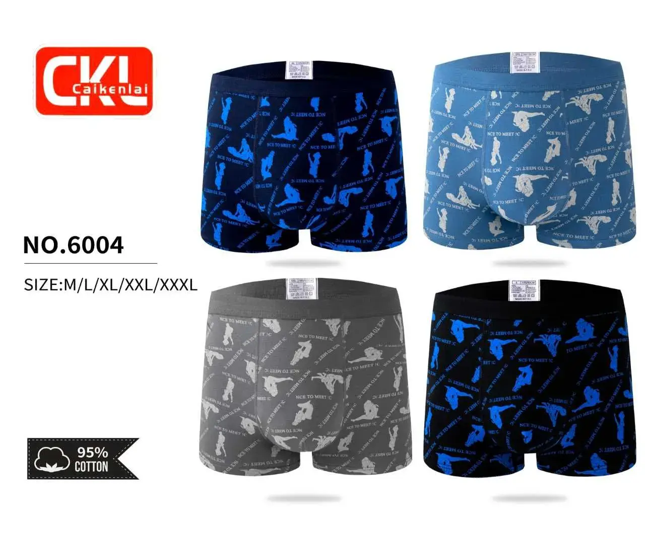 Bokserki męskie CKI NO.6004 rozmiary M/L/XL/XXL/XXXL