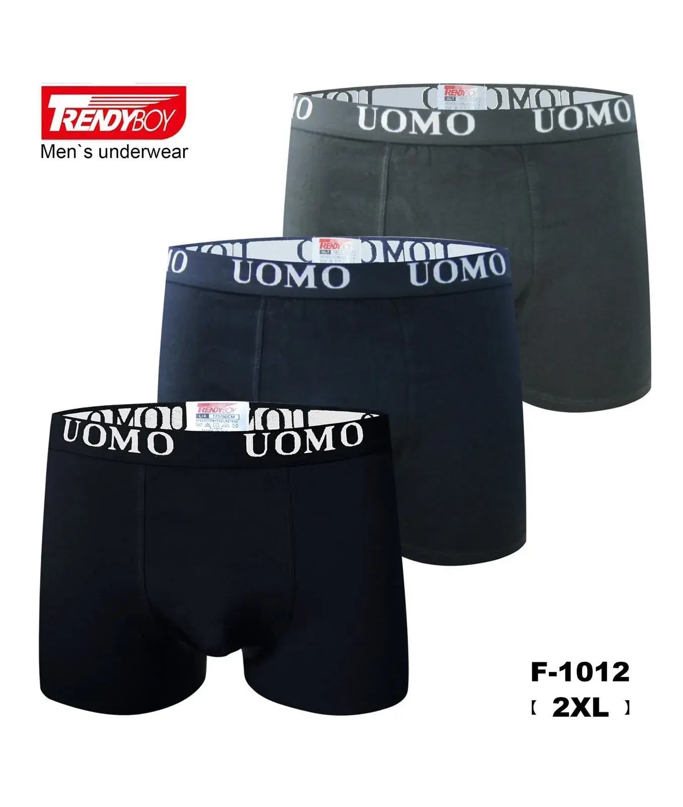 Bokserki męskie TRENDYBOY UOMO 2XL bawełniane 12 szt.