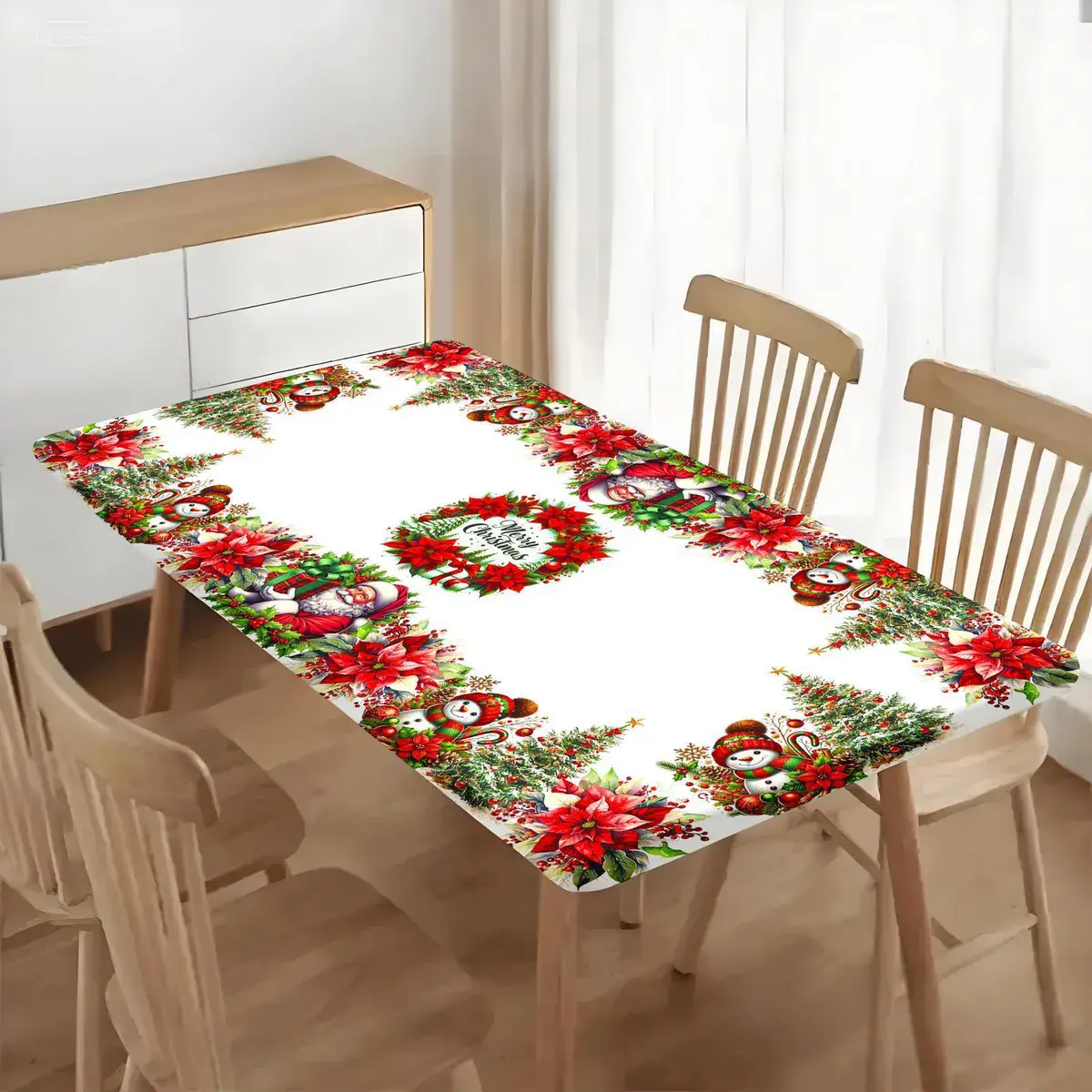 Obrus świąteczny 60x120 cm z motywem Bożonarodzeniowym