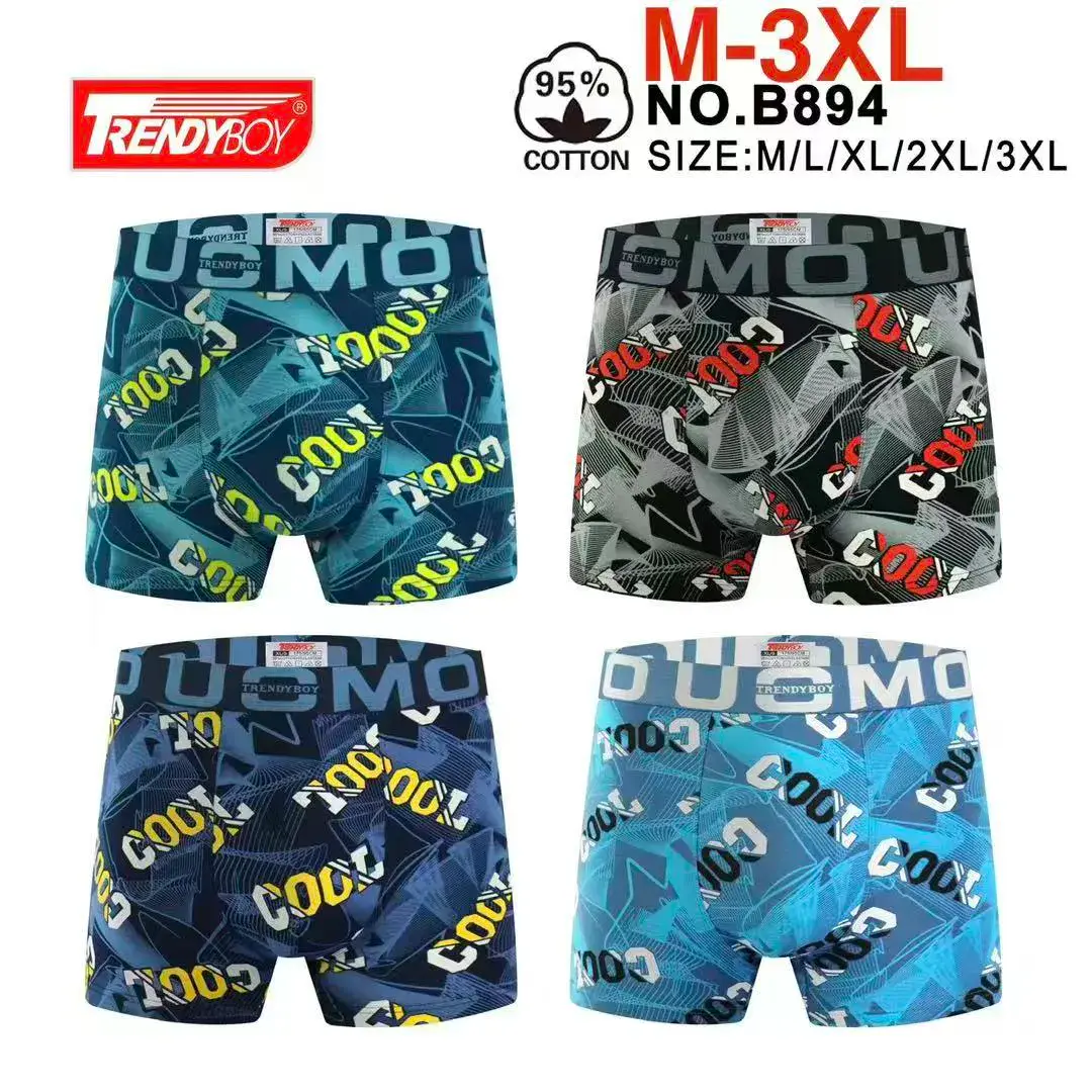 Bokserki męskie TrendyBoy bawełniane wzór COOL M-3XL