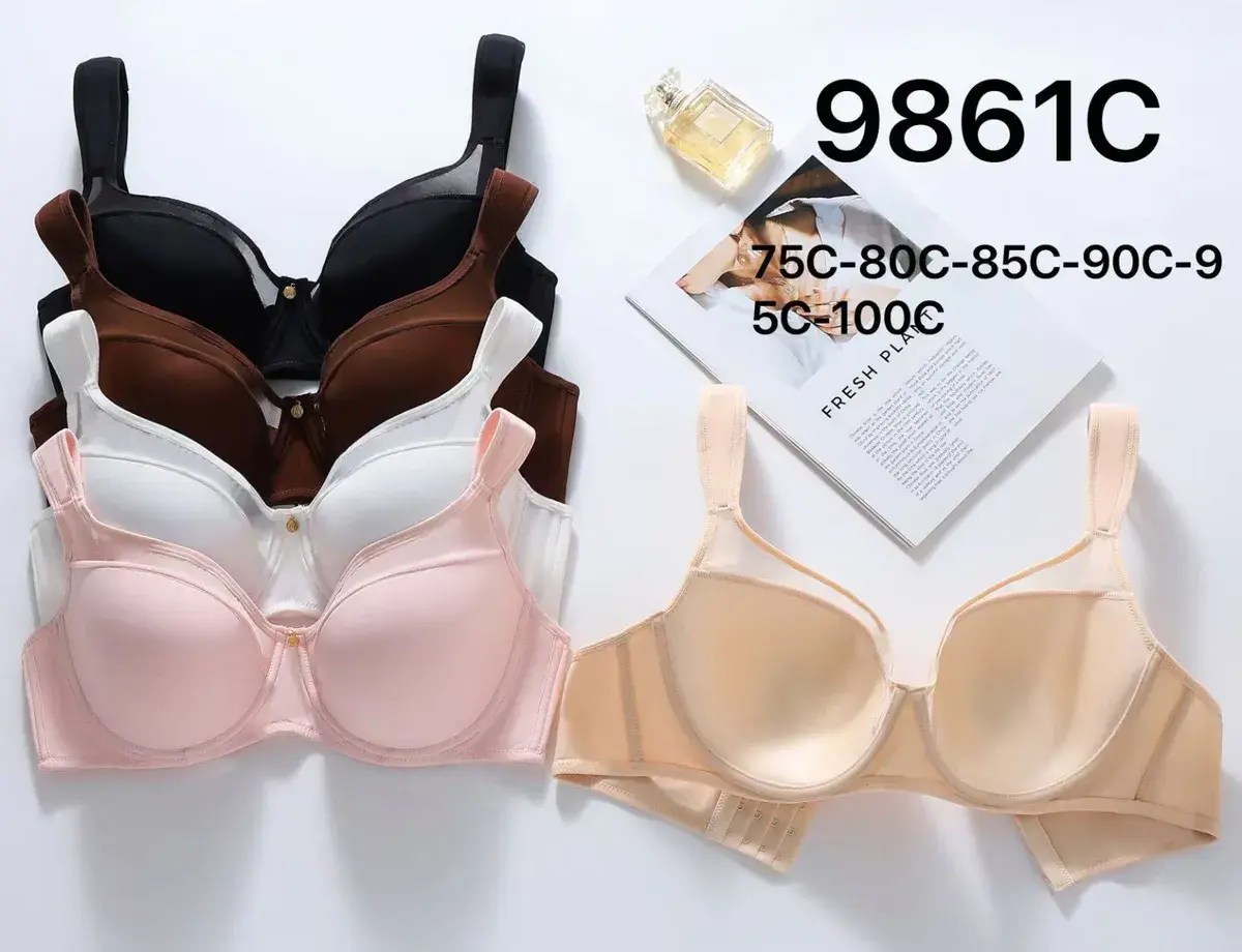 Biustonosz damski 9861C w kolorach beż, róż, biały, brąz, czarny