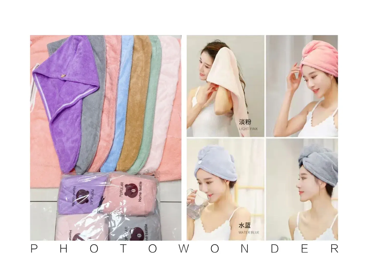 Turban do Włosów Mikrofibra Różne Kolory