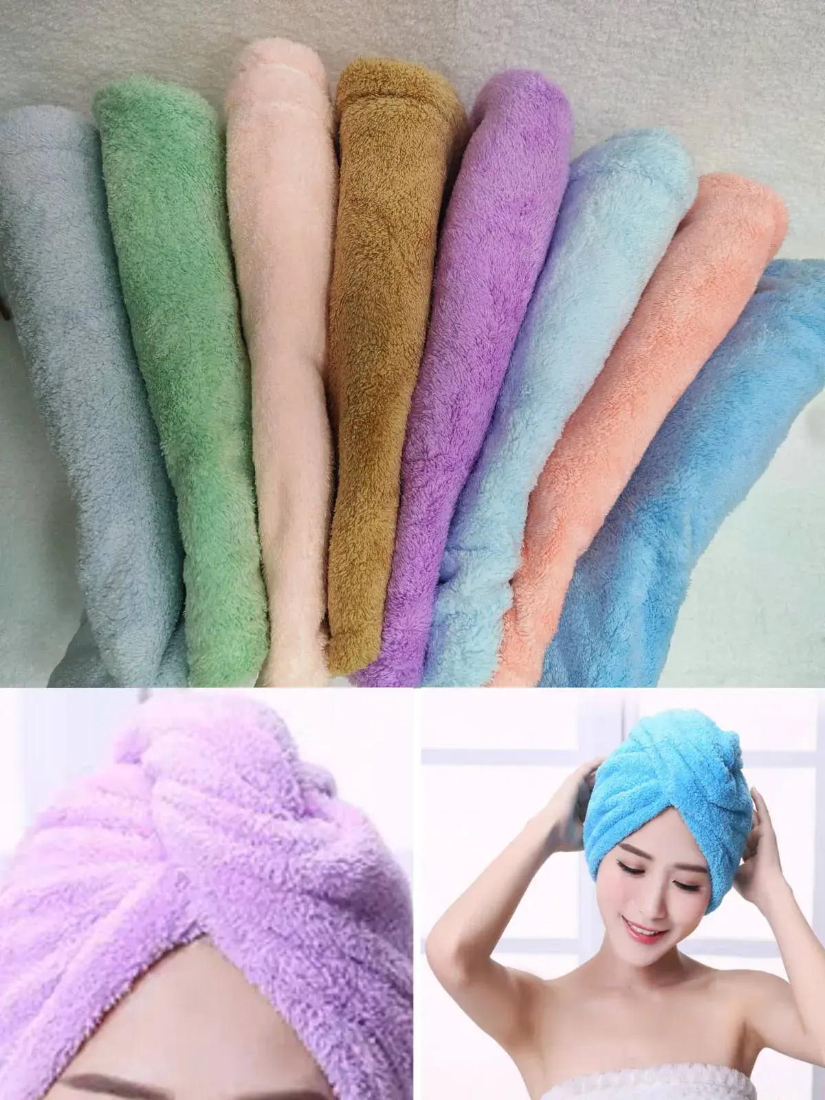 Turban do Włosów Mikrofibra Wielokolorowy