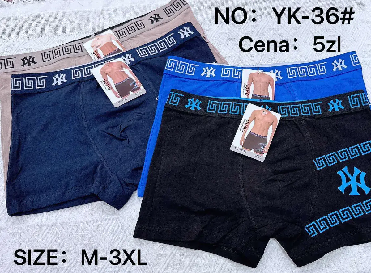 Bokserki męskie YK-36 granatowe, czarne, niebieskie, rozmiar M-3XL