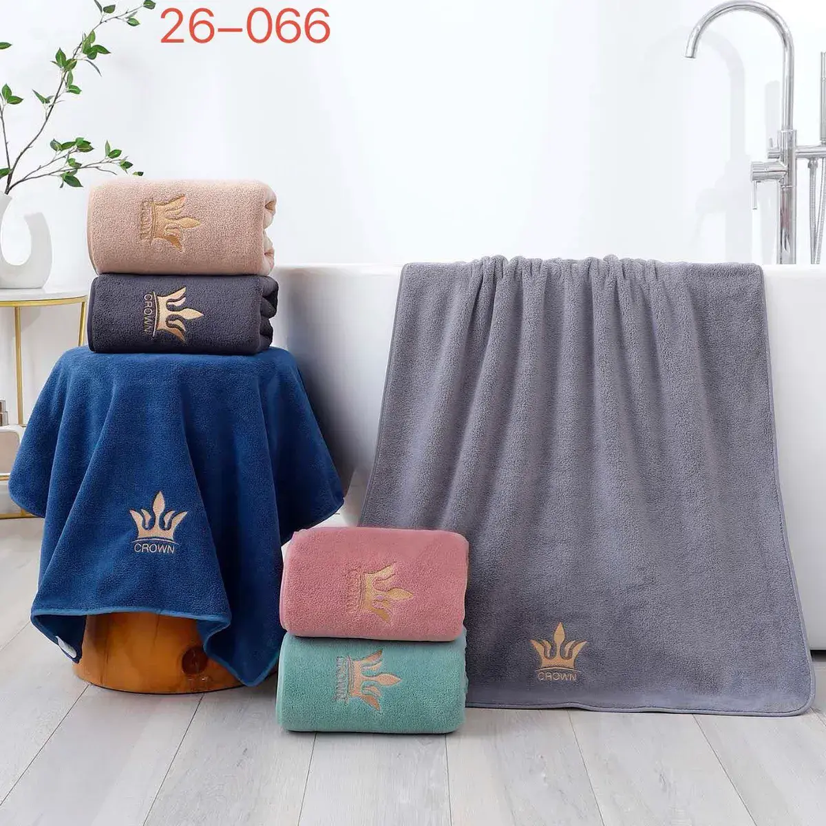 Ręcznik z Mikrofibry Crown 50x100cm Granatowy