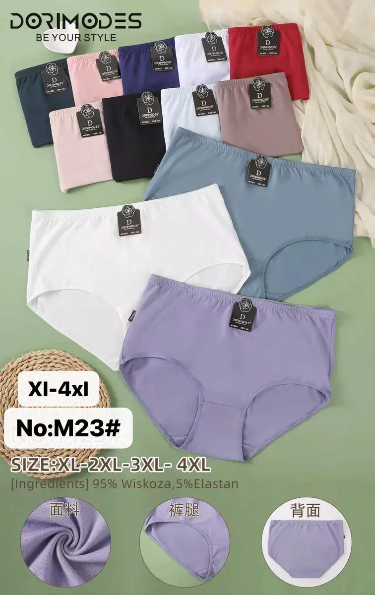 Majtki damskie DORIMODES z wiskozą XL-4XL kolor mix