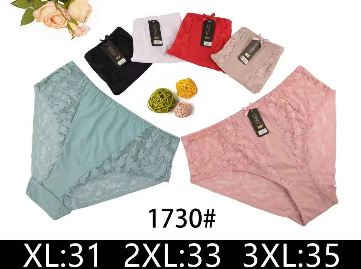Majtki damskie koronkowe 1730 mix kolorów XL-3XL